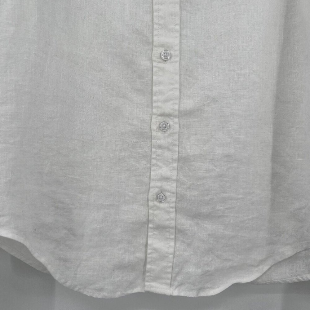 Quince Men's White European Linen Long Sleeve Shirt sz S NWT Button Down - Picture 3 of 6